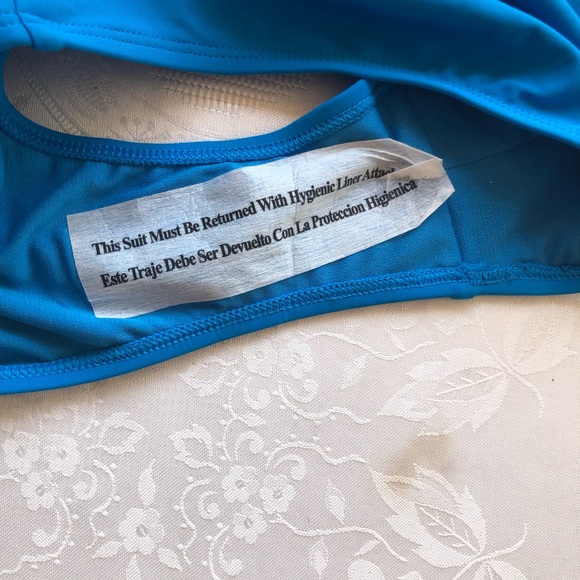 Shade & Shore High-Leg Cheeky Royal Blue One Piece Swimsuit Women’s Size L 12-14 - Picture 9 of 16